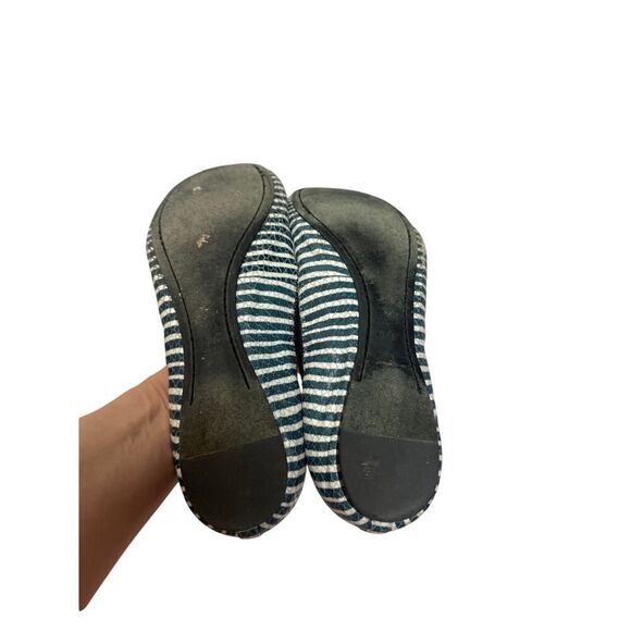 Tory Burch Caroline Striped Flats Sz. 9.5 - Picture 7 of 8